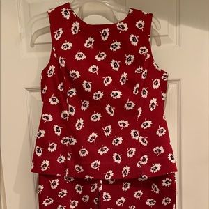 Two piece summer crop pants and tank style top set